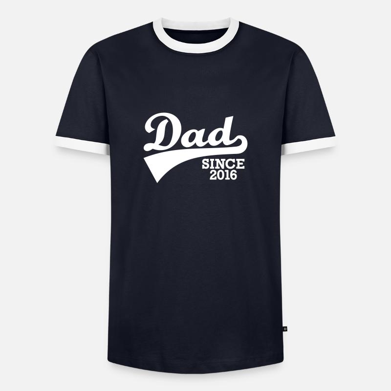 Dad 2016 - Men's Ringer Shirt - navy/white 