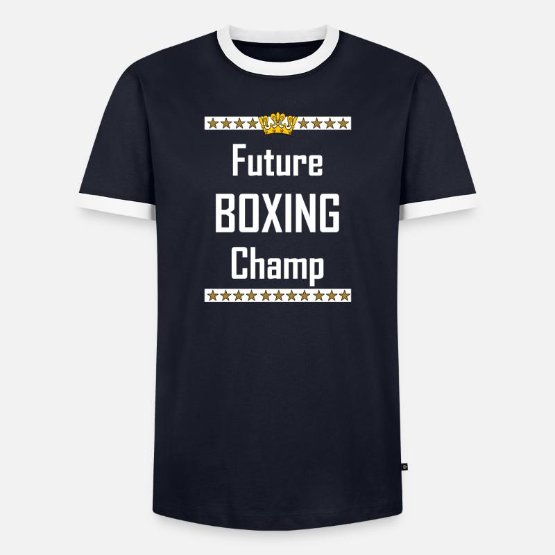 Future Boxing Champ - Männer Kontrast-T-Shirt - Navy/Weiß