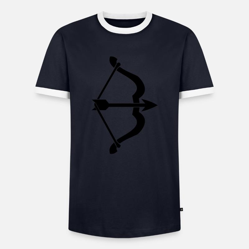 Arc et flèche - T-shirt contrasté Homme - marine/blanc