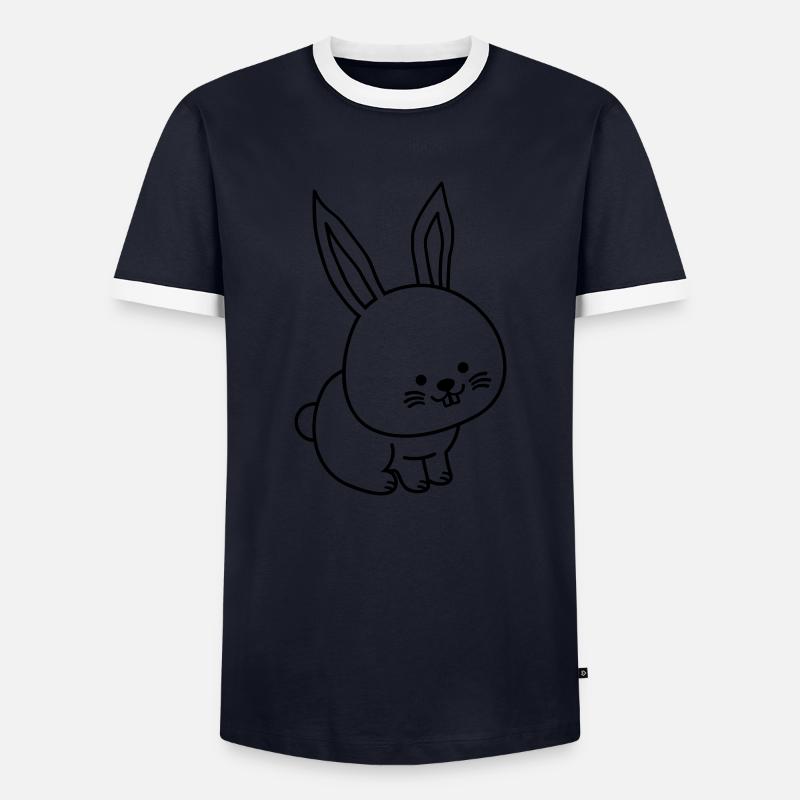 hare - Men's Ringer Shirt - navy/white