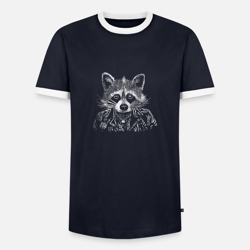 Sid - Männer Kontrast-T-Shirt - Navy/Weiß 