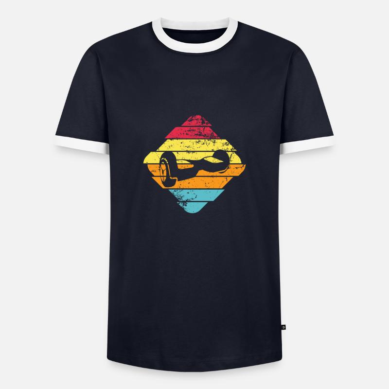 Hoverboard - Men's Ringer Shirt - navy/white 