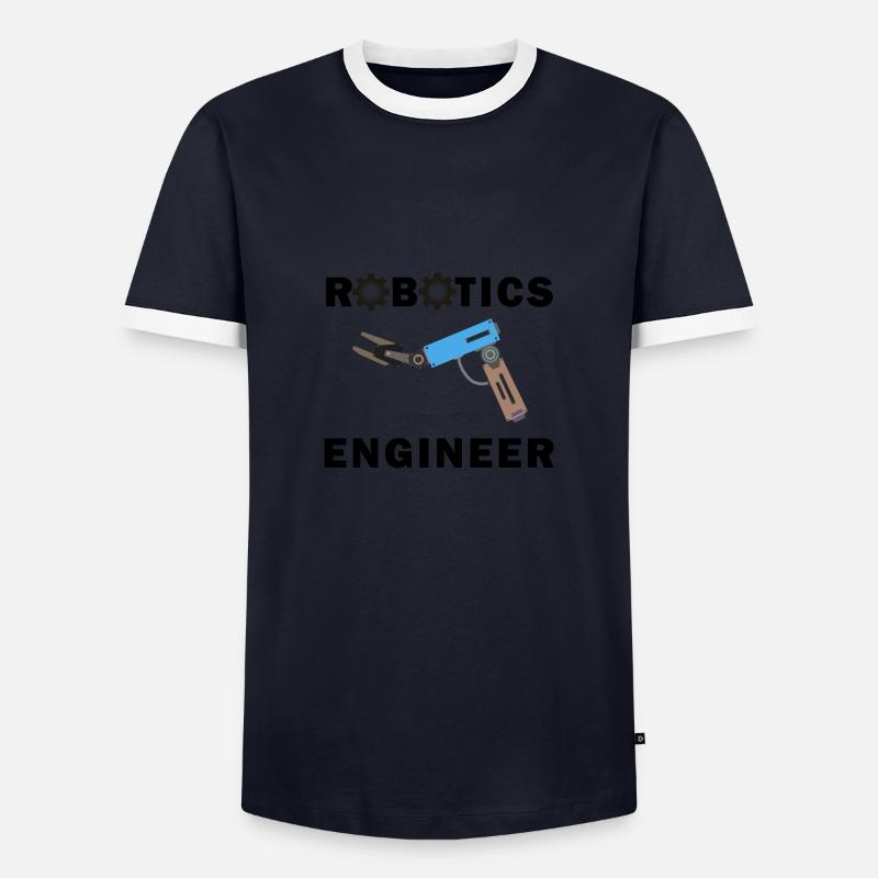 Robotik Ironic Quote Electronic Engineering - Männer Kontrast-T-Shirt - Navy/Weiß 