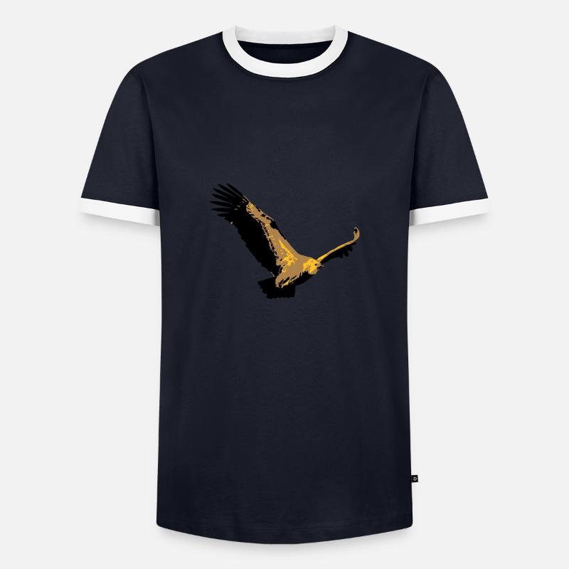 Geier - Männer Kontrast-T-Shirt - Navy/Weiß