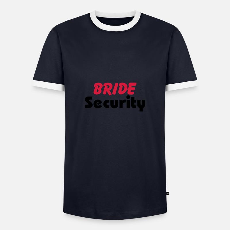 Bride Security - Men's Ringer Shirt - navy/white