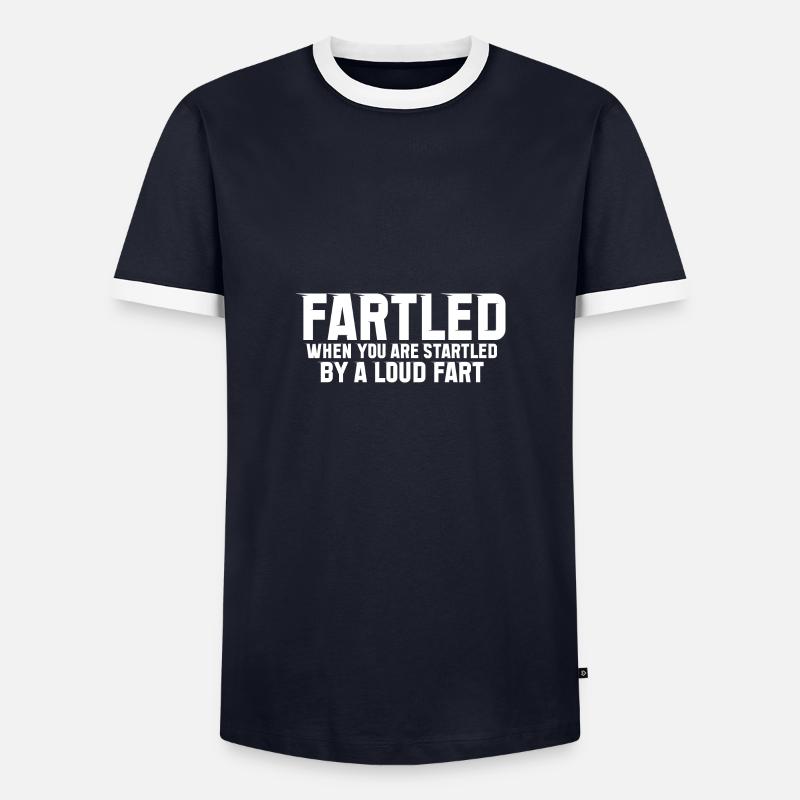 Fartled Definition Description 9 - Männer Kontrast-T-Shirt - Navy/Weiß 
