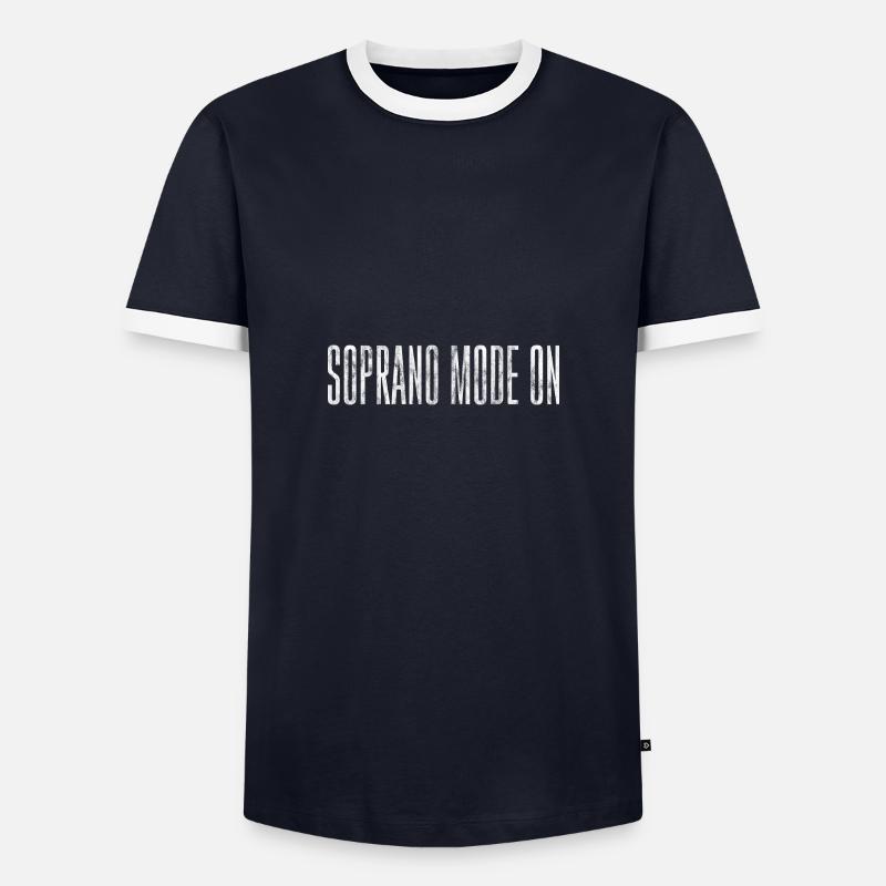 Soprano Mode On 3 - Men's Ringer Shirt - navy/white