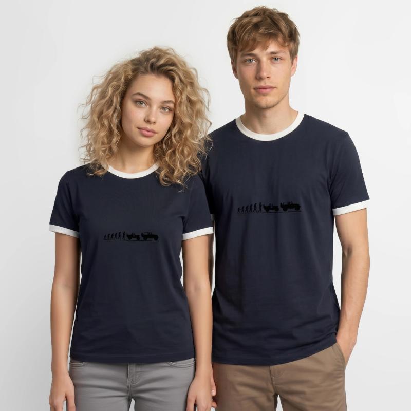 Jeep Evolution update 2020 Männer Kontrast-T-Shirt