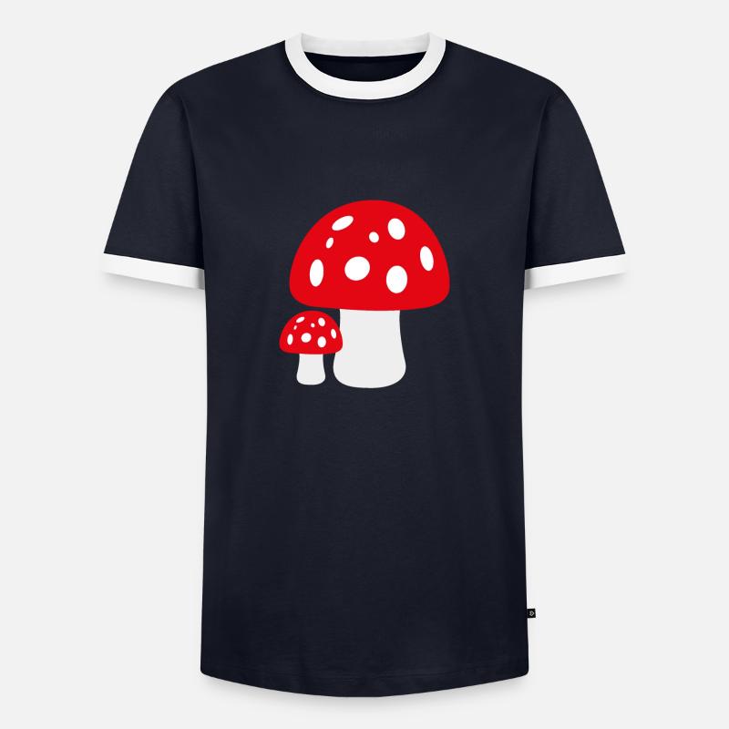 Toadstool - Men's Ringer Shirt - navy/white 