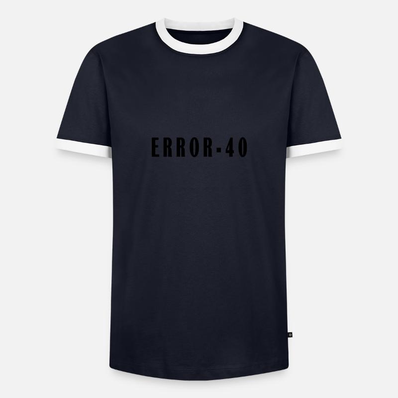 Error 40 - Men's Ringer Shirt - navy/white 