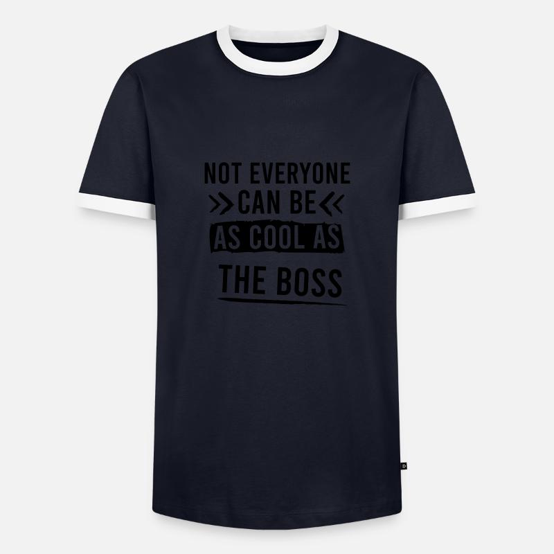 BOSS - Männer Kontrast-T-Shirt - Navy/Weiß 
