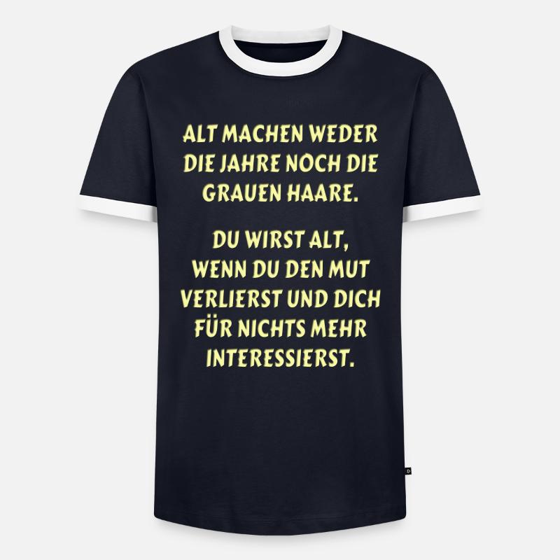 Spruch Alter - Männer Kontrast-T-Shirt - Navy/Weiß 