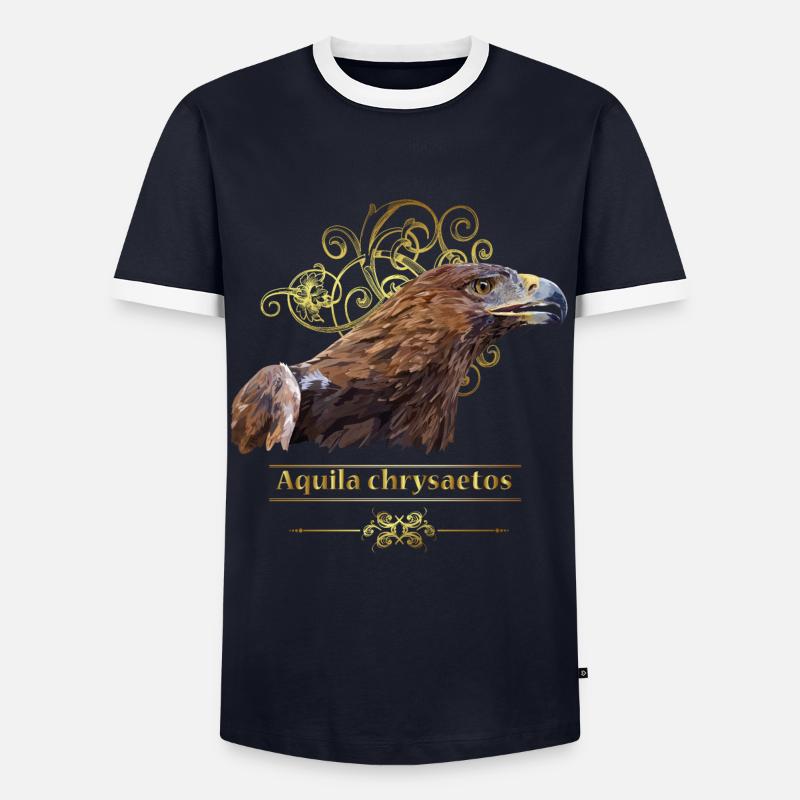 Golden Eagle - Men's Ringer Shirt - navy/white 