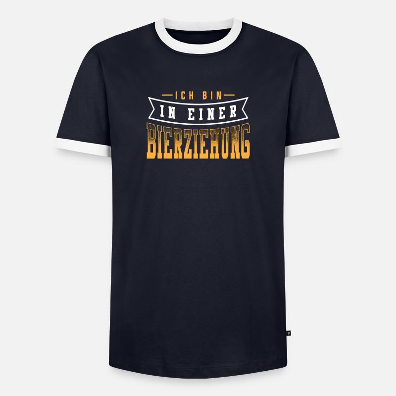 Ich bin in einer Bierziehung - Männer Kontrast-T-Shirt - Navy/Weiß 