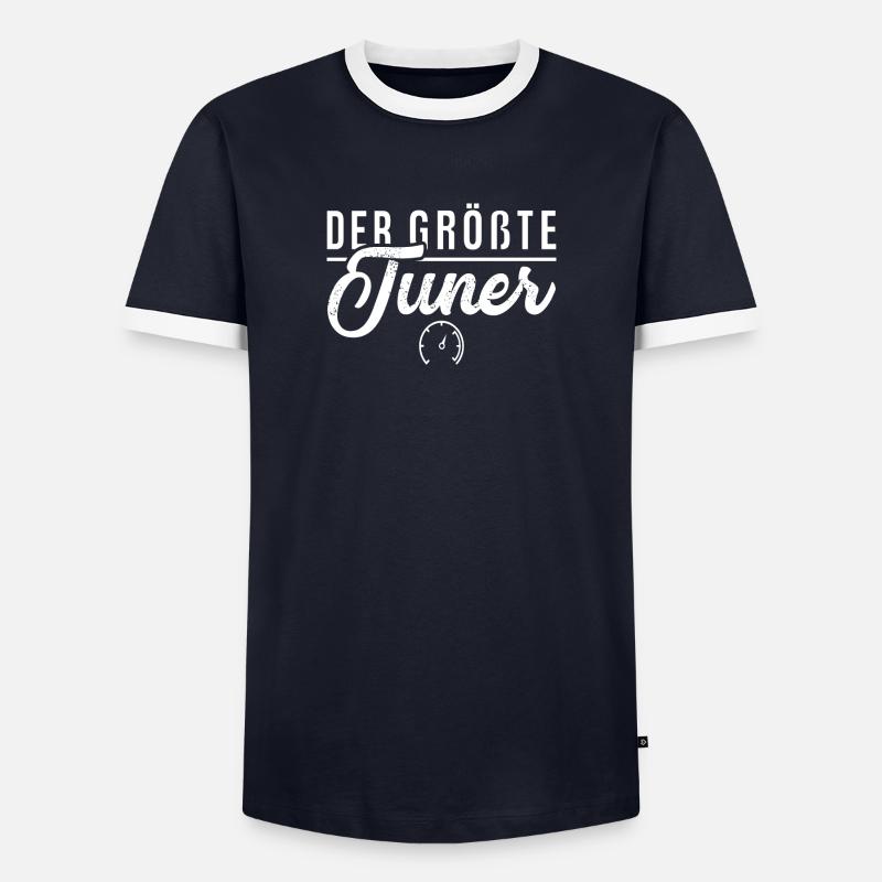 Der größte Tuner - Männer Kontrast-T-Shirt - Navy/Weiß