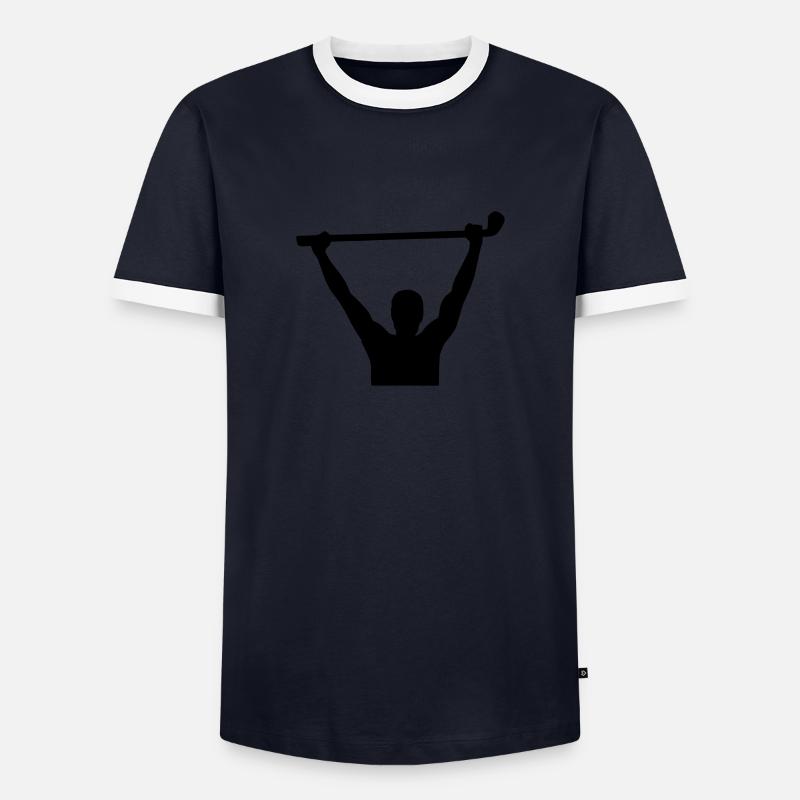 Golf - Männer Kontrast-T-Shirt - Navy/Weiß 