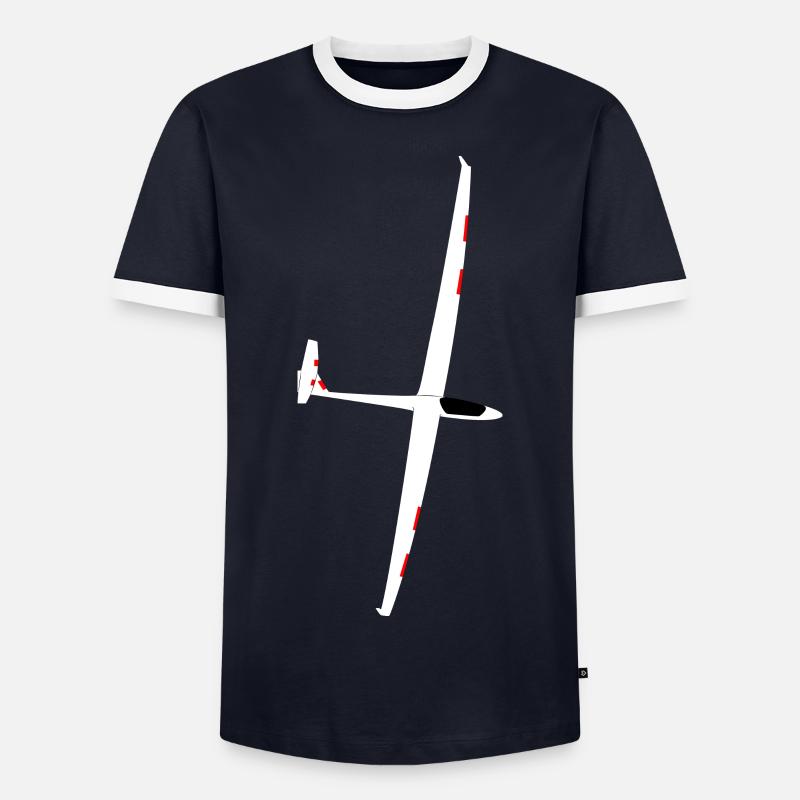 Glider Gliding Gliding Glider - Men's Ringer Shirt - navy/white 