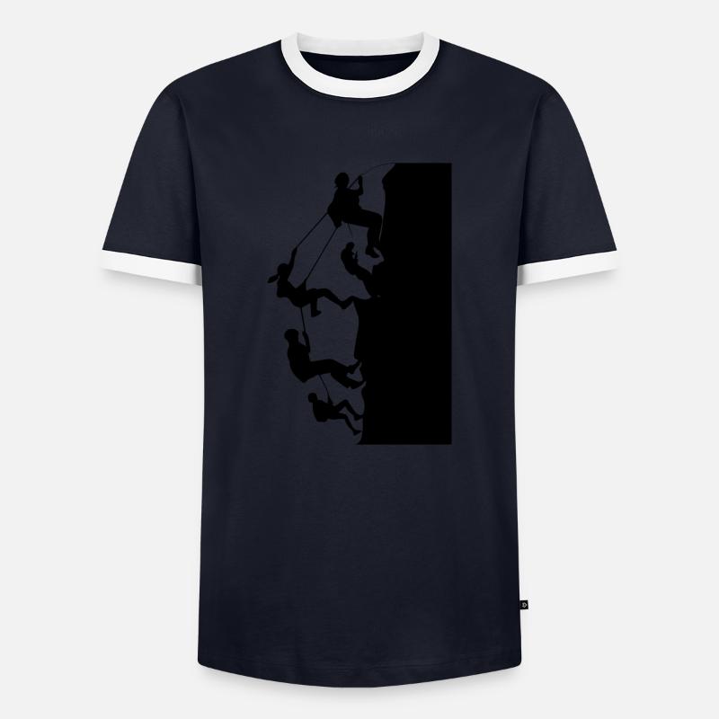 Climbing - Männer Kontrast-T-Shirt - Navy/Weiß 