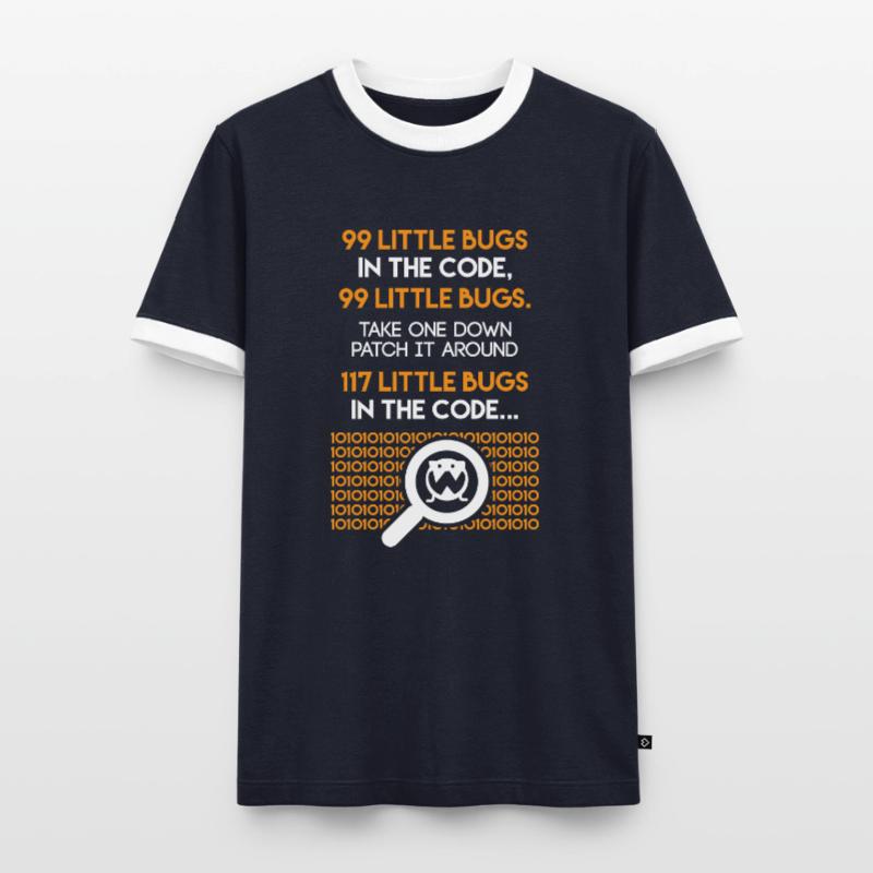 99 Petits Bugs dans le codage drôle de code T-shirt contrasté Homme