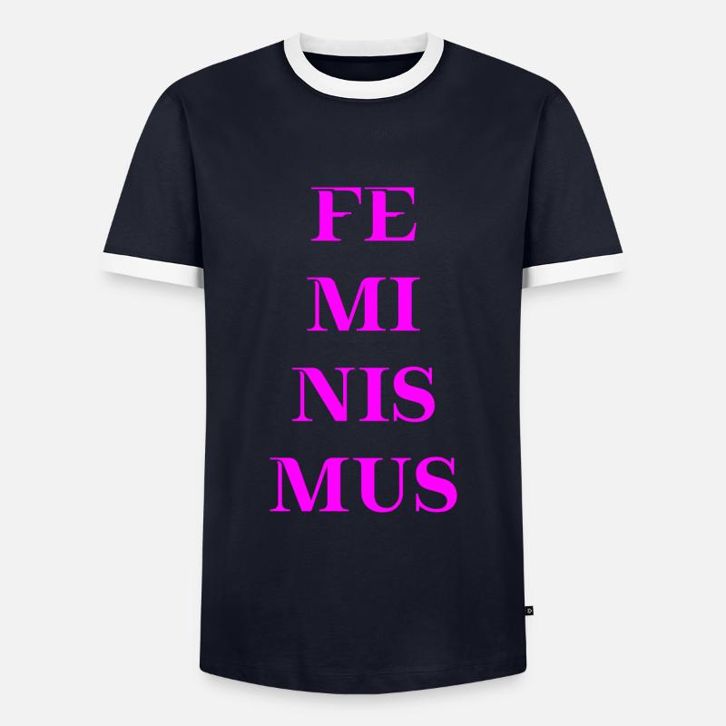 Feminismus Geschenkidee - Männer Kontrast-T-Shirt - Navy/Weiß