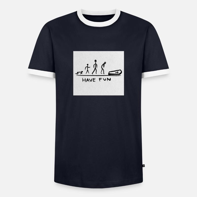 HAVE FUN - Men's Ringer Shirt - navy/white