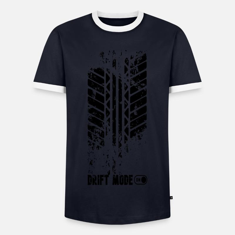 Drift Mode - Männer Kontrast-T-Shirt - Navy/Weiß 
