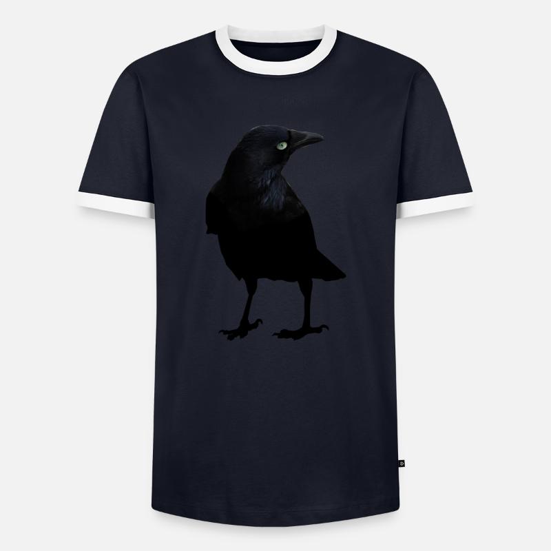 Rabe - Männer Kontrast-T-Shirt - Navy/Weiß 
