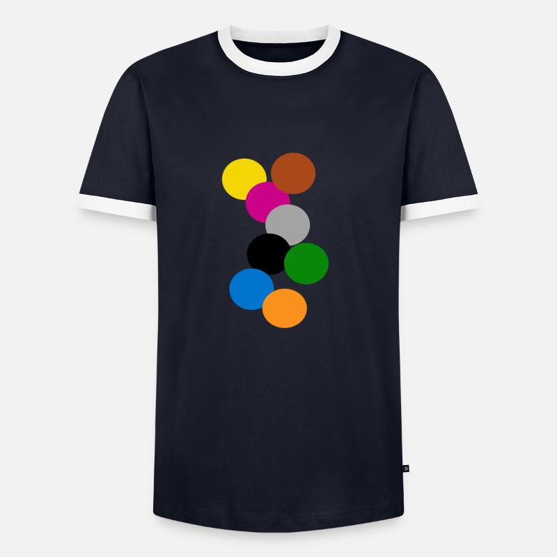 Ringe image16 - Männer Kontrast-T-Shirt - Navy/Weiß 