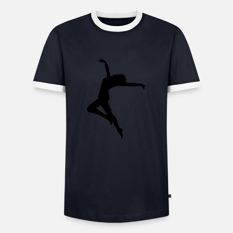 dancer - Men's Ringer Shirt - navy/white 