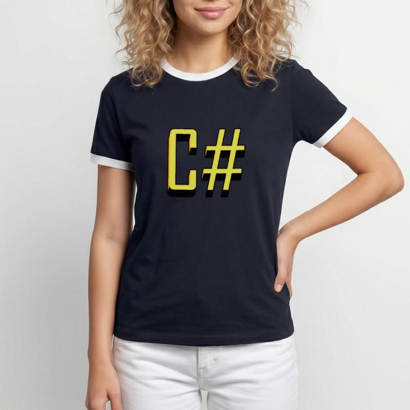 Langages de programmation: C # / C sharp T-shirt contrasté Homme