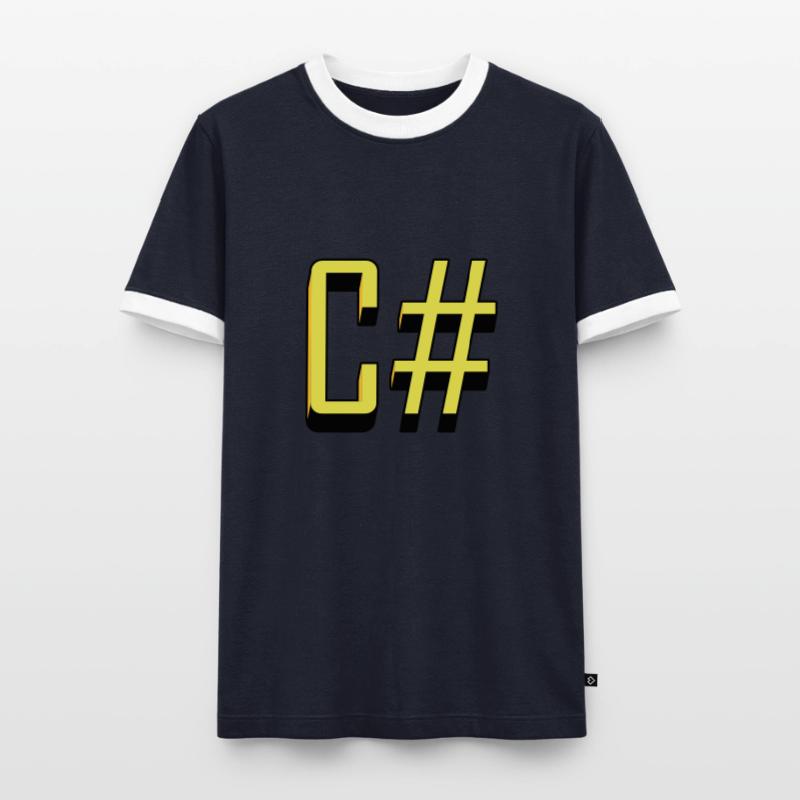Langages de programmation: C # / C sharp T-shirt contrasté Homme