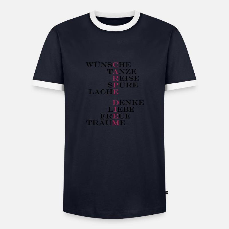 carpediem - Männer Kontrast-T-Shirt - Navy/Weiß 