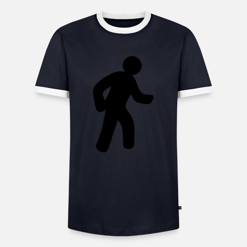 man - Men's Ringer Shirt - navy/white 