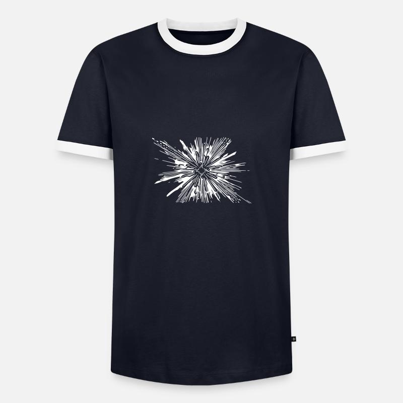 Vector Splash Explosion - Männer Kontrast-T-Shirt - Navy/Weiß 