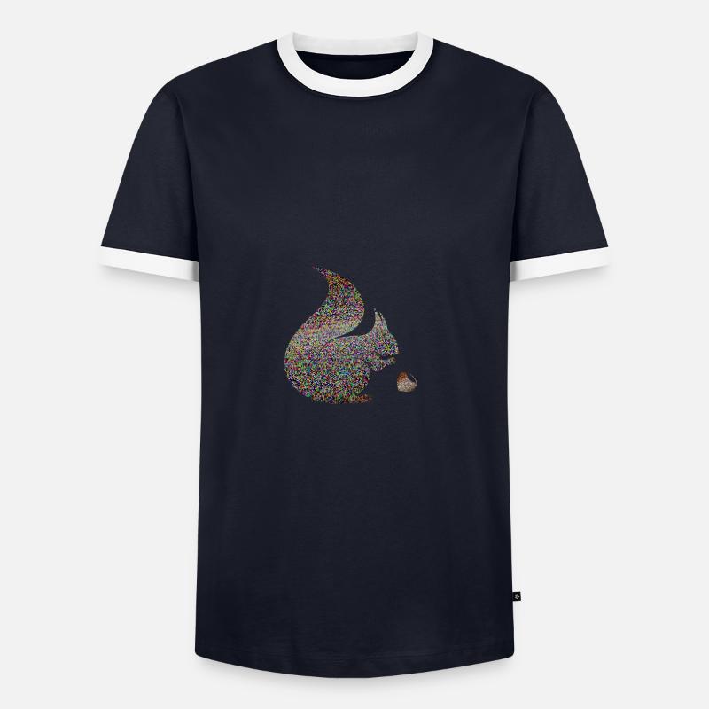 Paranormales Eichhörnchen - Männer Kontrast-T-Shirt - Navy/Weiß