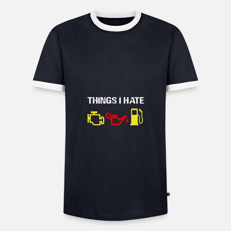 Car - Car - Things I hate - Men's Ringer Shirt - navy/white