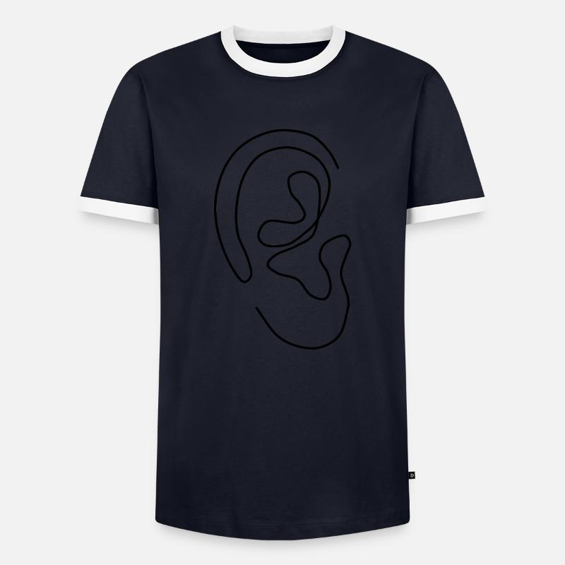 ear - Men's Ringer Shirt - navy/white 