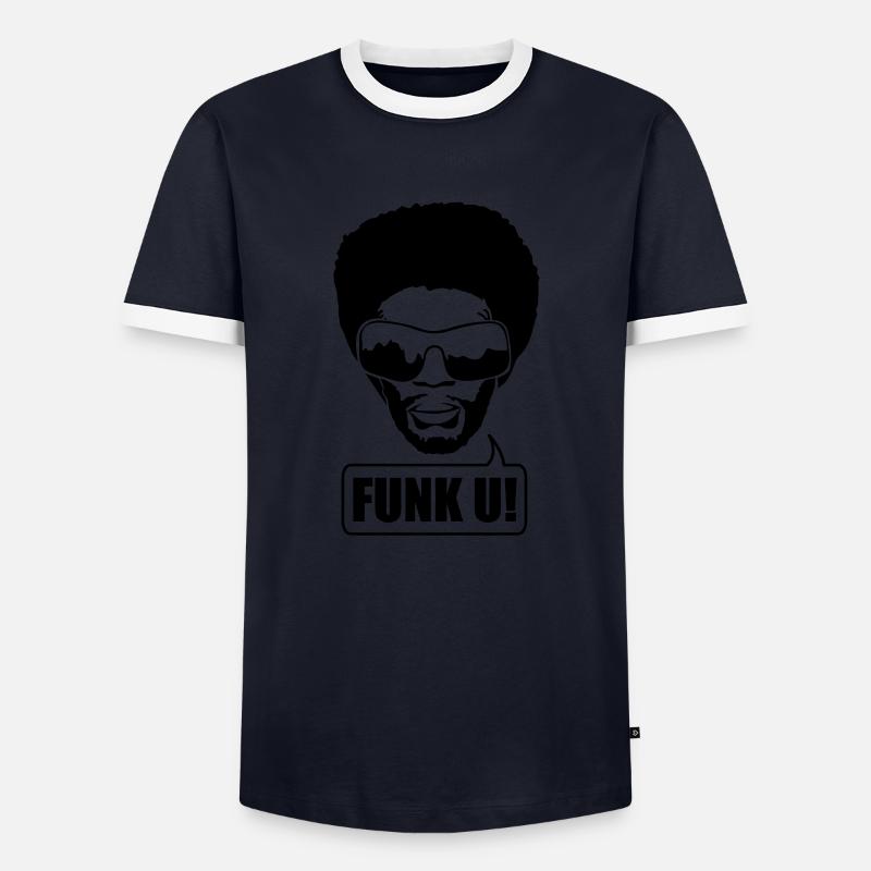 Pimp - Men's Ringer Shirt - navy/white 