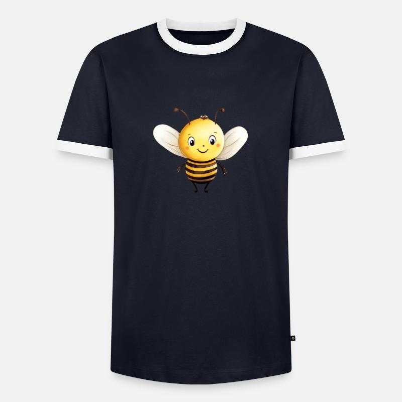 Bee Bee Class Design - Men's Ringer Shirt - navy/white 