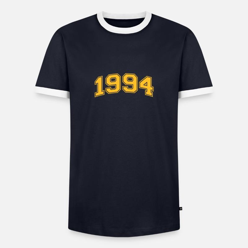 1994 - Männer Kontrast-T-Shirt - Navy/Weiß 