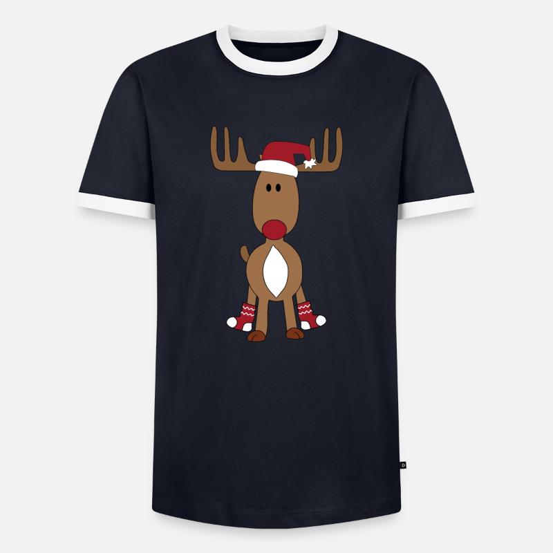 Christmas - Men's Ringer Shirt - navy/white 