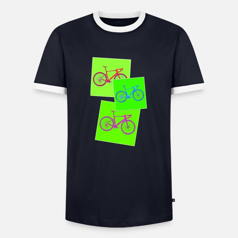 Fun bikes - Men's Ringer Shirt - navy/white 