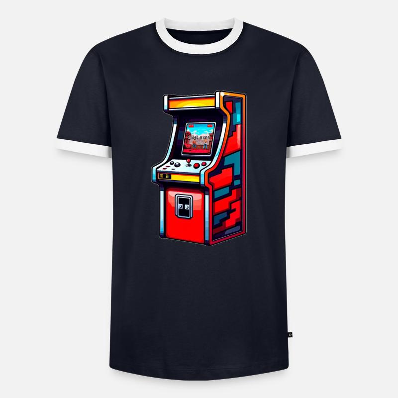 Machine de jeu d’arcade - T-shirt contrasté Homme - marine/blanc