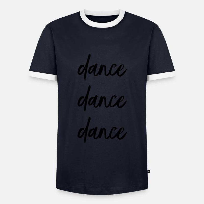 dance dance dance - Men's Ringer Shirt - navy/white 