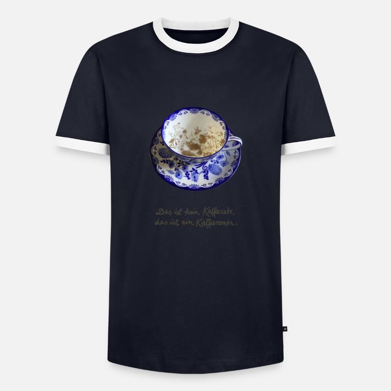 Coffee grounds - Men's Ringer Shirt - navy/white 