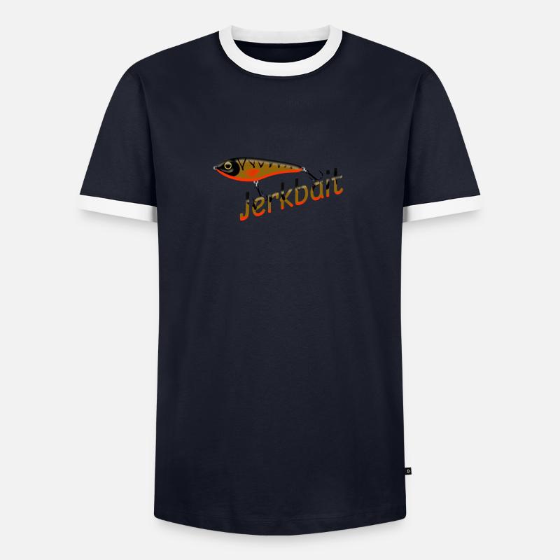Jerkbait - Men's Ringer Shirt - navy/white