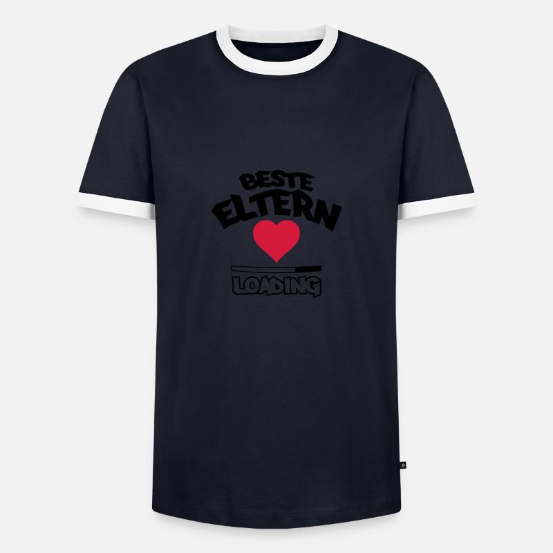best parents loading 2 - Männer Kontrast-T-Shirt - Navy/Weiß 