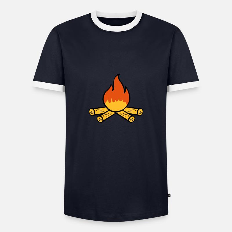 campfire - Men's Ringer Shirt - navy/white 