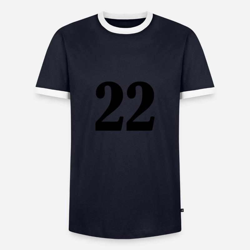 22 - Men's Ringer Shirt - navy/white