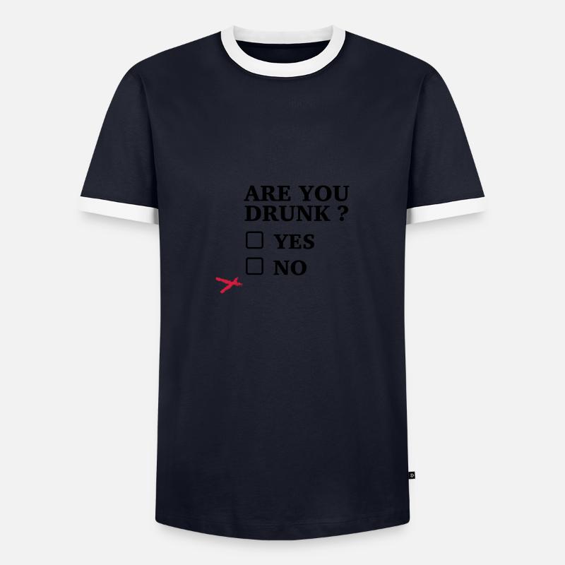 lustiger Trinkspruch - Männer Kontrast-T-Shirt - Navy/Weiß 